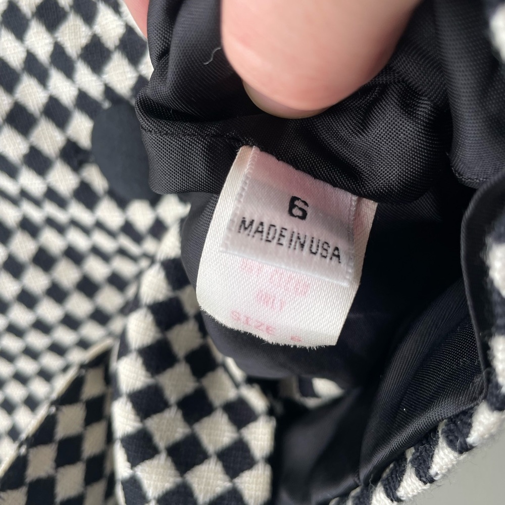 Evan Picone Checkered Jacket W/ Shoulder Pads - image 4